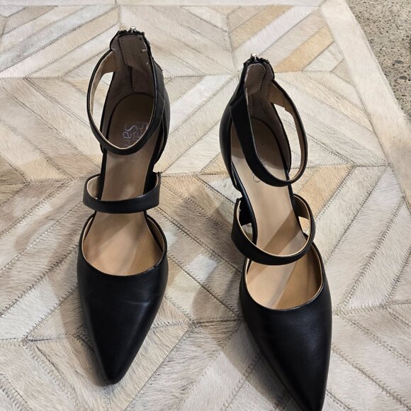 Franco Sarto Davey black double strap heals 7M - Picture 2 of 4